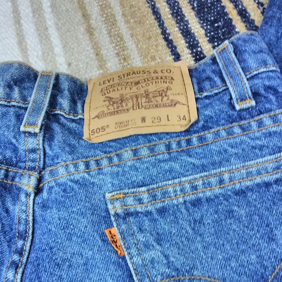 ORANGE TAB VINTAGE LEVI'S MENS SIZE 29/34 - Picture 10 of 16